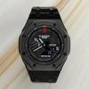CASIO Men Liquid Crystal,Analog Dual Display Series 44mm Black Watch GA-2100-1A1(Watch3--)