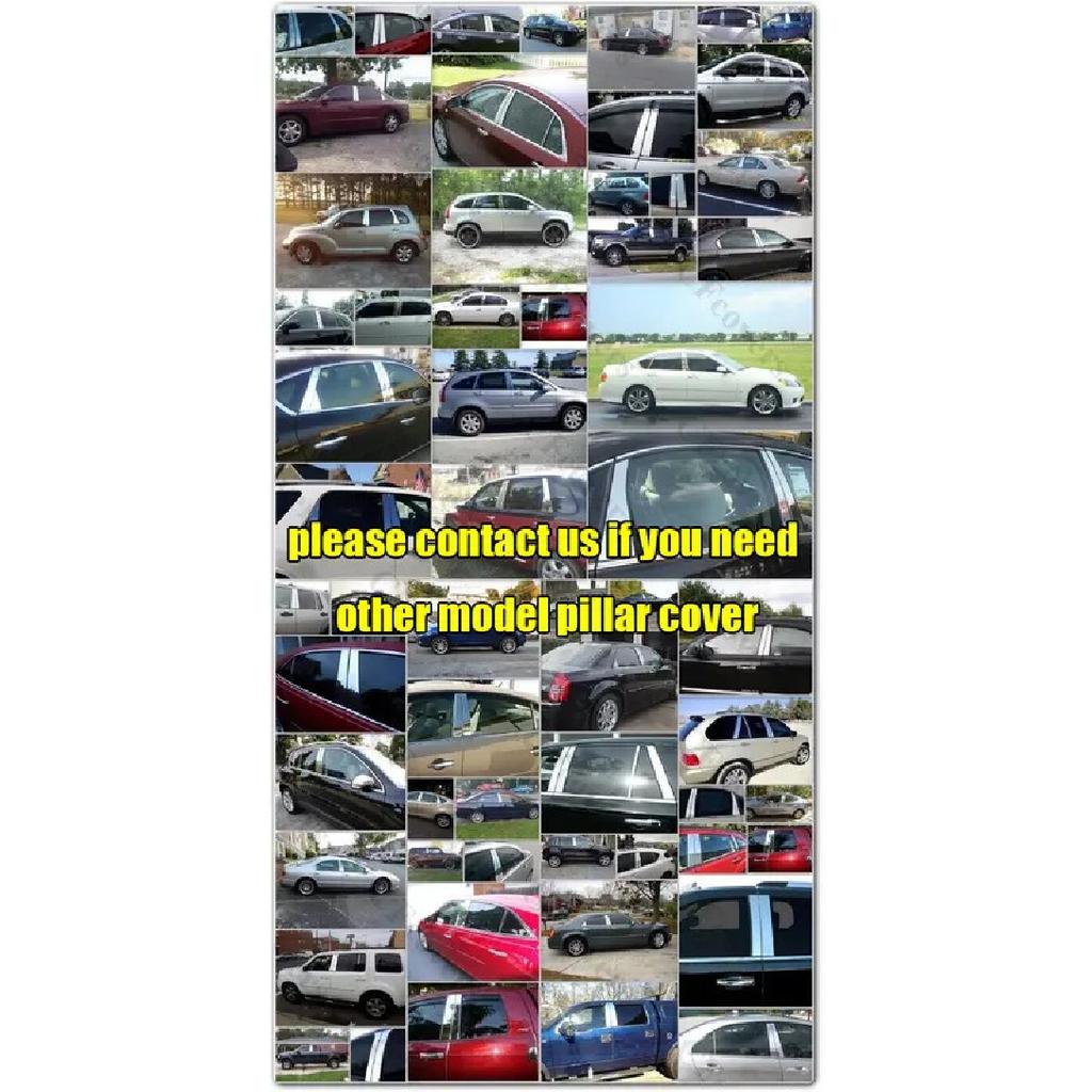 6PCS Set Chrome Pillar Trim Door Cover Mirrored Post For Cadillac XTS 2013-