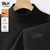 Baleno Men's S&K Double-Sided Warm Fleece Stand-Up Collar Long Sleeve T-Shirt