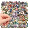 50Pcs/Set Retro Forest Cabin Series 01. Fairy Tale House PET Stickers Waterproof DIY Fashion Doodle Decals Stickers