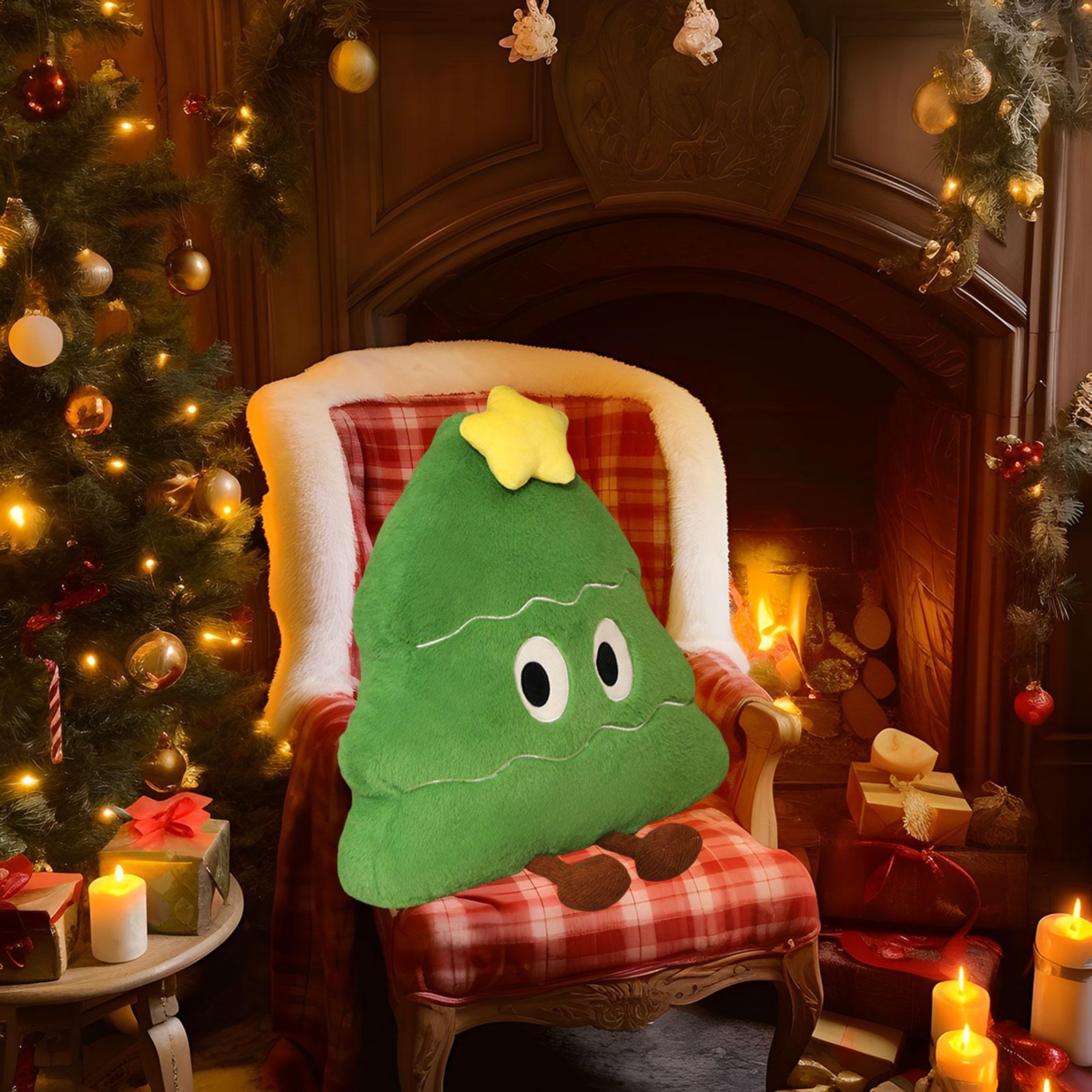 

Christmas Throw Pillow,Xmas Doll Soft Home Decor Cartoon Stocking Stuffers