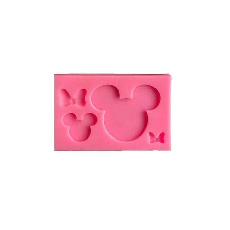 DIY Mouse Head and Bow Shape Silicone Mold for Keychains Jewelry Making Accessories Tools
