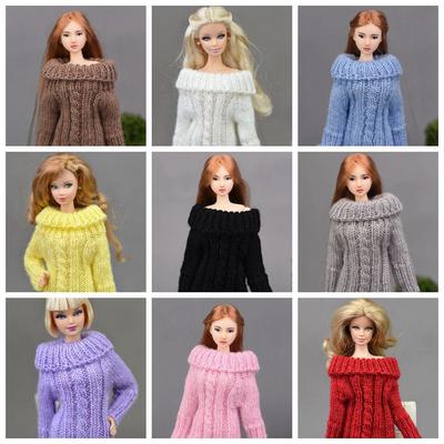 Suéter tejido para muñeca de niña de 11,5 pulgadas, ropa hecha a mano, Tops, abrigo, vestido, ropa para muñecas, regalos para niños, accesorios para muñecas de juguete DIY