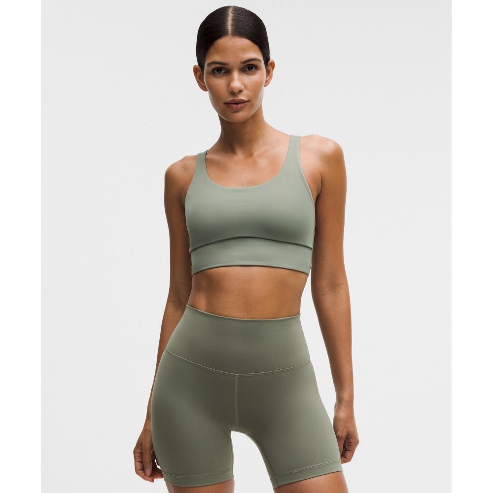 Lululemon Energy Longline Bra MeDium Support B D Cups Evolve Willow Leaf