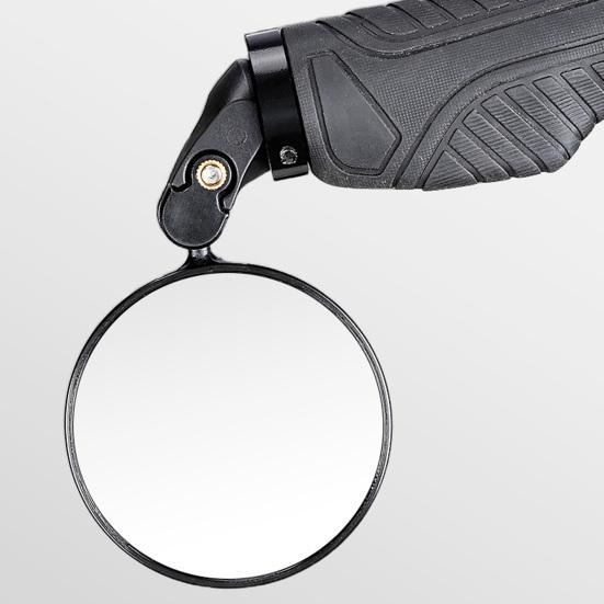 1 Pair Bicycle Handlebar Mount Rearview Mirror 360-Degree Rotation Universal Road Mountain Bike Grip Handle End Mirror Bike Accessories