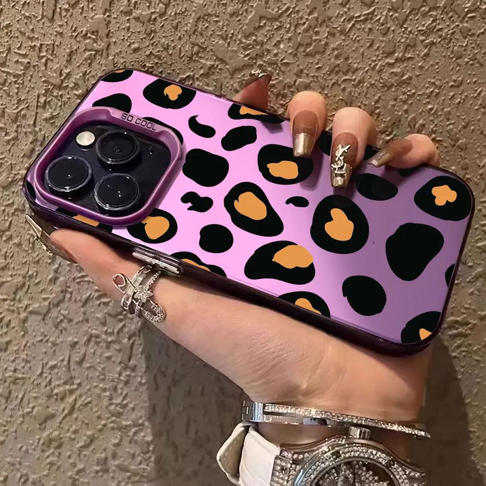 For Redmi Note 13 4G 5G 12 11 10 8 13 Pro Plus Max Luxury Leopard Color Silver IMD Case Note 10s 11s 12S 13R 12R Phone Cover