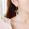 Pearl & Zircon Tassel Earrings