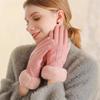 Full Fingers Mittens Soft Women Winter Gloves Fashion Suede Gloves  Autumn/Winter