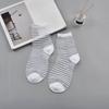 Women Ladies Spring Thin Classic Boat Socks Summer Breathable Plaid Stripes Dots Transparent Women Crystal Silk Japanese Socks