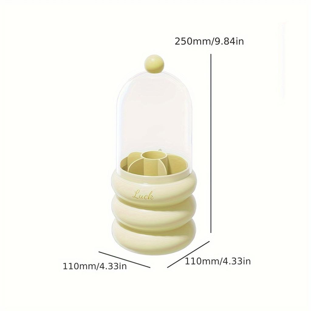 1pc Multifunctional Cosmetic Brush Storage Box - Dust-Proof Makeup Storage Container