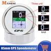 85mm Digital GPS Speedometer Odometer with GPS Antenna TFT Screen IP67 Waterproof Voltmeter for 12V 24V Boat Car Motorcycle