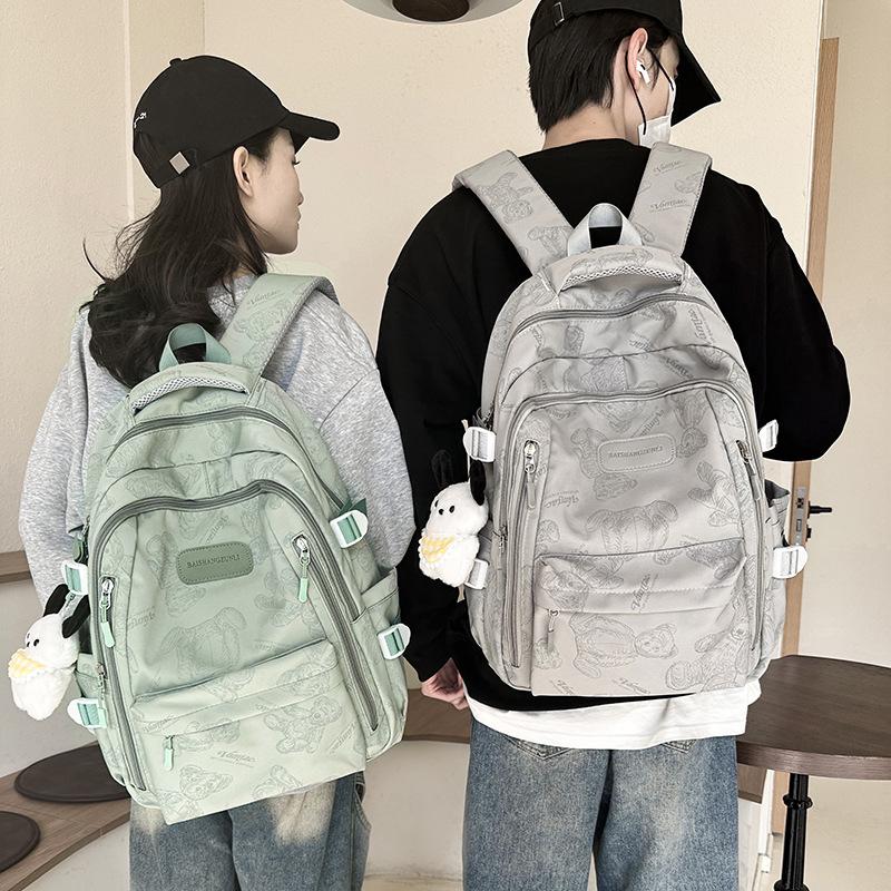 College style ins printed student schoolbag spring new graffiti large-capacity junior high school backpack
