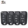3x Klappbarer Fernbedienungsschlüsselanhänger Hülle für Hyundai I30 Ix35 Picanto Solaris Rio Kia K2 K5 Sportage Verna