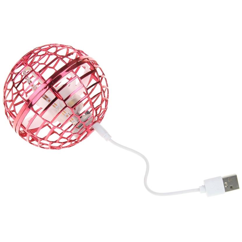 Flying Ufo Ball Lights Up Boomerang Ball Controlled by Hand Red