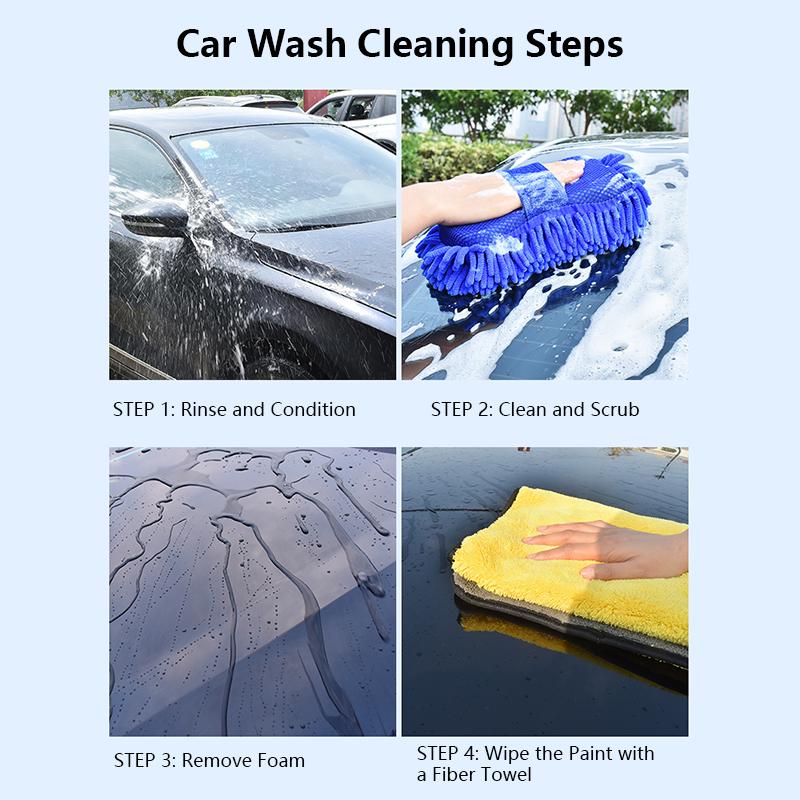 Car Wash Microfiber Chenille Car Wash Sponge Care Washing Brush Pad Washing Towel Auto Gloves Styling Accessories Gadget 2025
