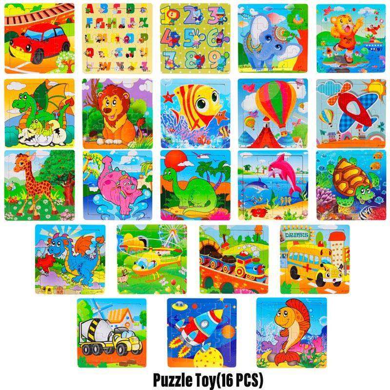 Kindergarten Wooden Puzzle Cards Animal And Transportation Themes Educational Toy For Kids