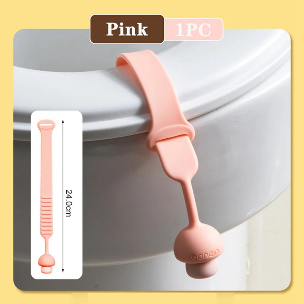 Mushroom Toilet Lid Lifter Tool Closestool Holder Ring Flapper Lifting Device Bathroom Sanitary Adjustable Toilet Seat Lid