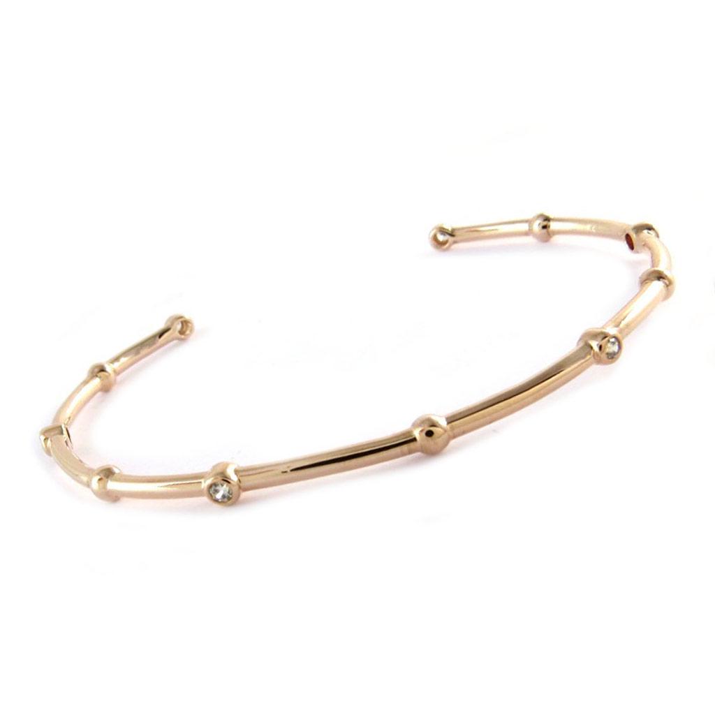 Les Trésors De Lily [N6969] - Rose Gold 'Navajos' Open Gold Plated Bracelet