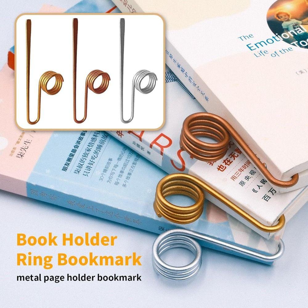Exquisite Ring Bookmark Creative Thumb Book Page Holder Funny Finger Ring Book Opener Holder  Gift