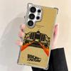 Back To The Future Plating Phone Case For Samsung Galaxy S24 S25 FE S26 Edge S23 Ultra S22 S21 Plus S20 Anti-Fall Airabag Cover