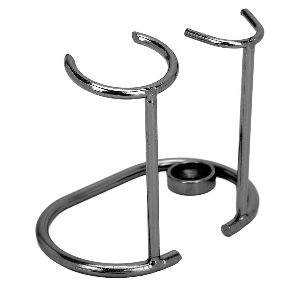 Razor Stand Safety Stainless Steel Modern Design Rustless Durable Small Portable Shaving Brush Holder for Restroom Black