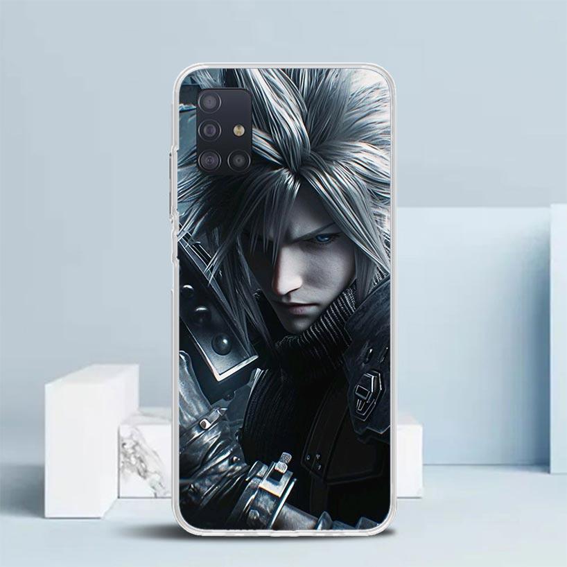 Final Fantasy FF VII Soft Cover for Samsung Galaxy A12 A22 A32 A52 A72 A02S Phone Case Note 20 Ultra 10 S10 Plus A51 A71 A50S A2