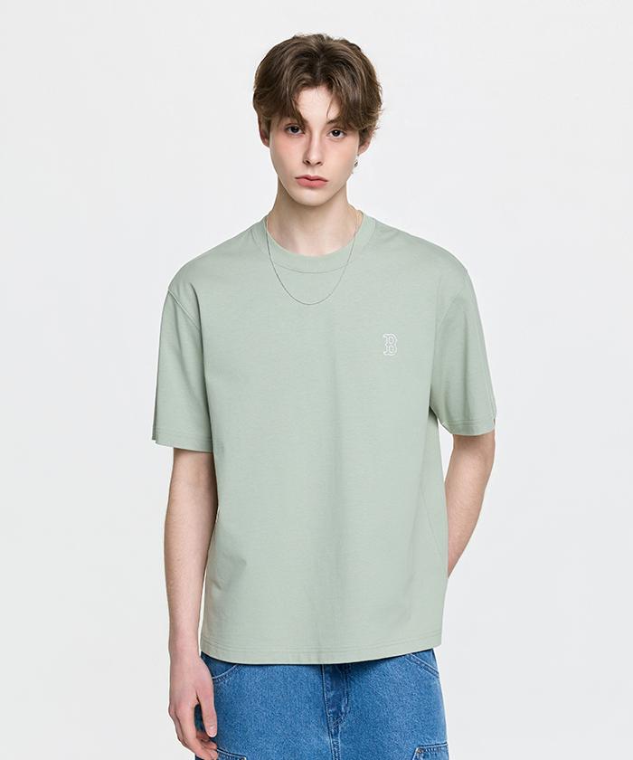 Emelbi Basic Heavyweight Oversized Short Sleeve T-Shirt Bos (L.Green)