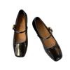 Niche belt buckle square head Mary Jane shoes spring new French retro single shoes high heels