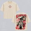 Kenpachi Zaraki BLEACH Anime T-shirt Vintage Washed Oversized T Shirt Short Sleeve 100% Cotton Tees Tops Men Unisex Clothing