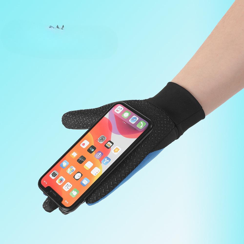 Cycling Gloves Men and Women Outdoor Sports Driving Fishing Anti-slip Floppy Ice Silk Full Finger Touch Screen Fishing Gloves