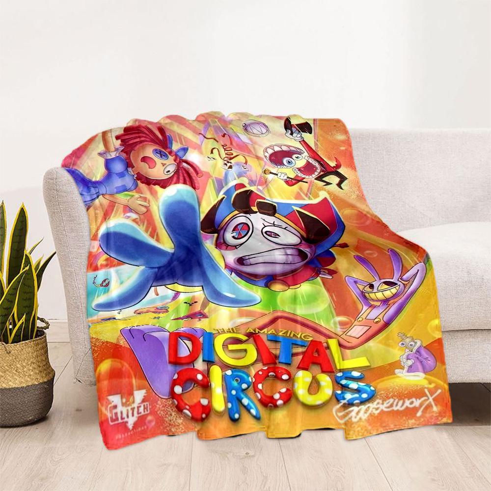 Digital Circus Blanket Soft Warm Cozy Great for Office Chair Picnics Couch Four Seasons Universal Modern Style Best Holiday Gift for Friends Family
