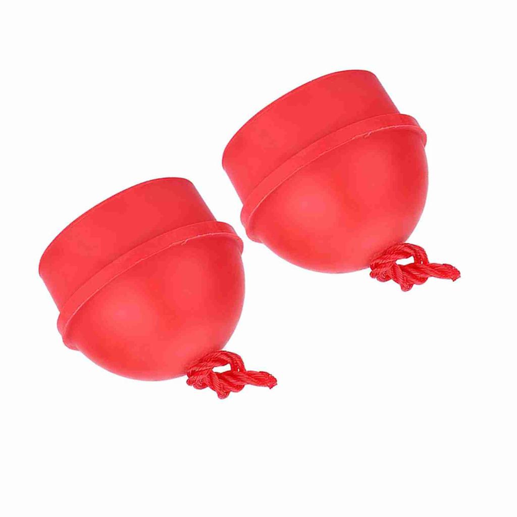2pcs No Slip Cue Tip Chalk Billiard Pool Cue Chalk Holder with Cord for Snooker Pool (Black)
