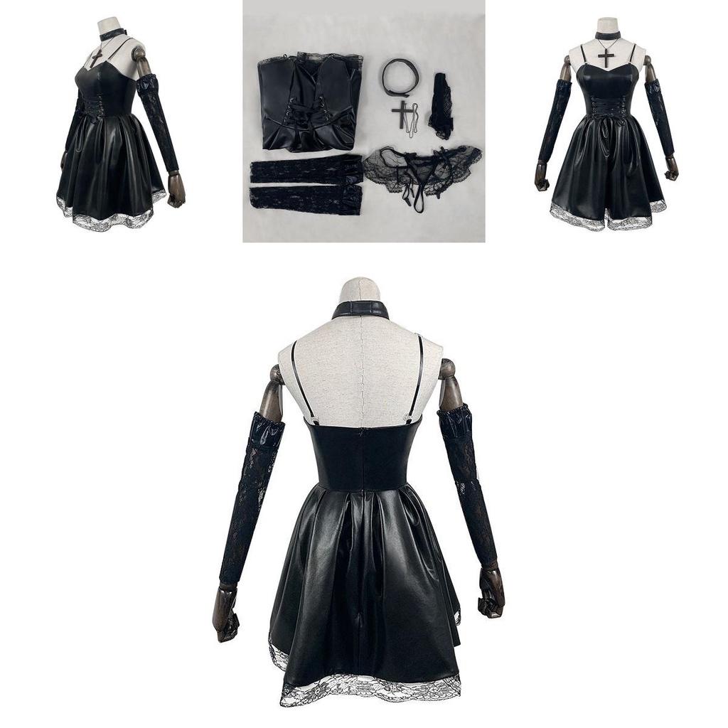 Stilvolles Misa Amane Death Note Anime Cosplay Schwarzes Kleid Für Halloween Und Partys