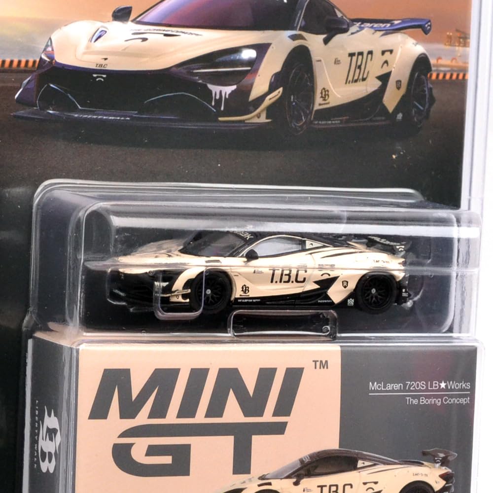 MINI GT Scale MiJo TOYS McLAREN 720S THE BORING USA MiJo Toys Exclusive McLaren 720S The Boring Concept 164 - LB-WORKS CONCEPT, LBWorks MGT01083-BL