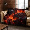 3D Illusion Volcano Flame Lava Magma Flannel Blanket Soft Warm Throw Blanket for Bedroom Living Room Bed Travel Camping Picnic