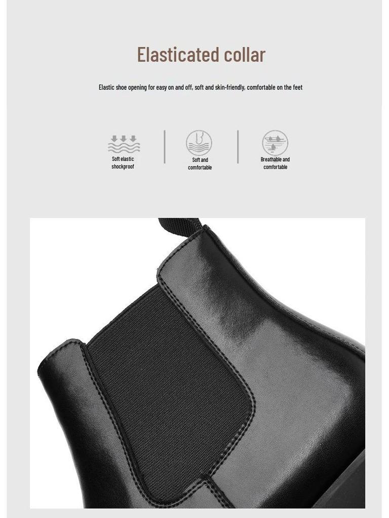 Men's British Retro Chelsea Velvet Leather Short Boots - Large Sizes Available