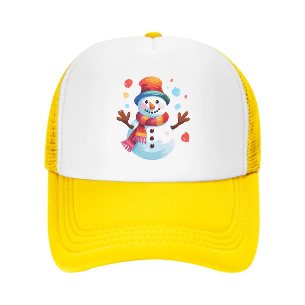 Winter Colored Snowman Summer Leisure Sports Daily Sun Hat Fishing Outdoor Mens and Womens Truck Caps Fashion