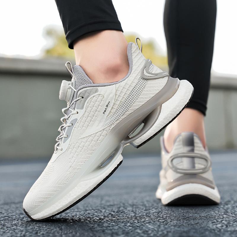 Sports men's shoes 2025 summer new full palm air cushion running shoes direct supply thick-soled non-slip shock-absorbing basketball shoes