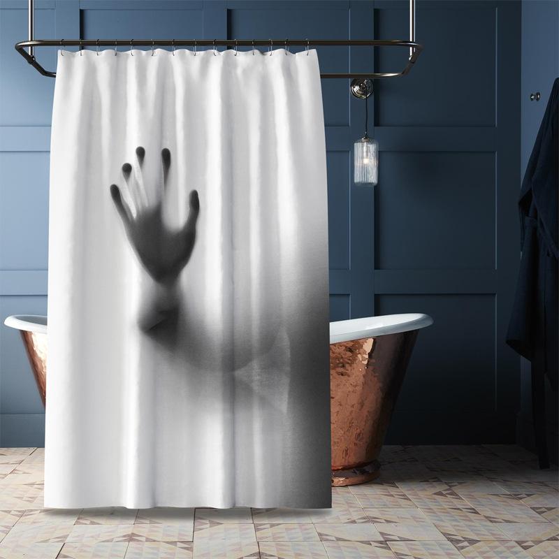 Bathroom Thickened Waterproof Curtain Mildew Proof Shower Curtain Shower Partition Curtain Shower Curtain Bathroom Curtain Free Perforation
