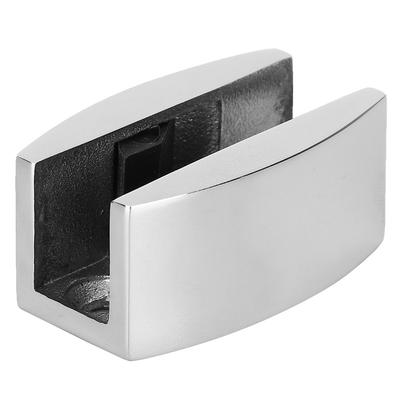 Stainless Steel Door Floor Roller Guide U‑Shaped Swing Stopper Bath Room Accessory for Glass Sliding Doors(Glossy