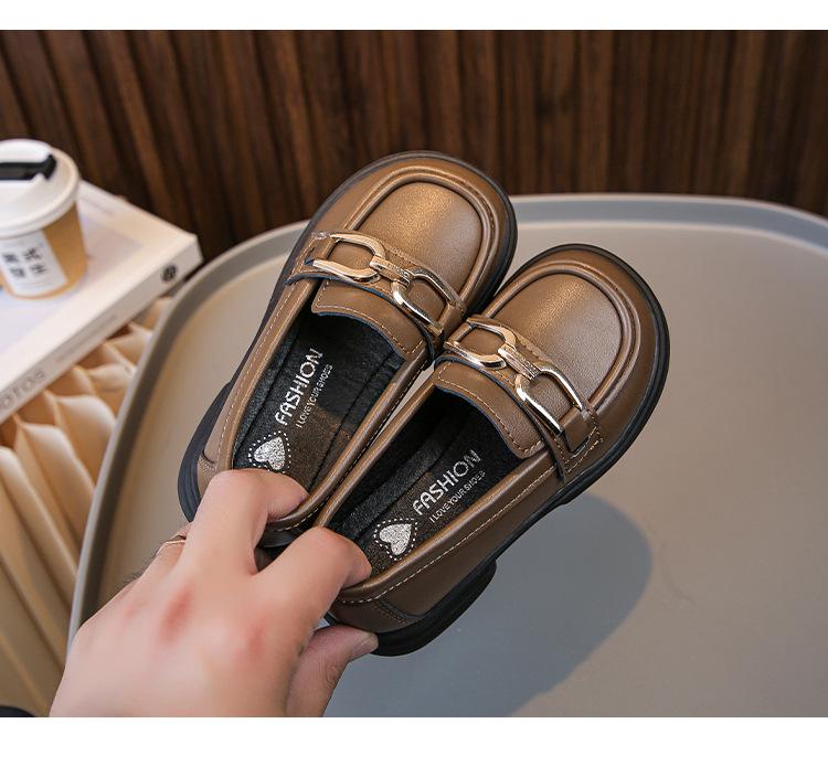 Girls' Spring 2026 British-Style Leather Shoes - Versatile, Soft Sole, Casual Korean Fashion