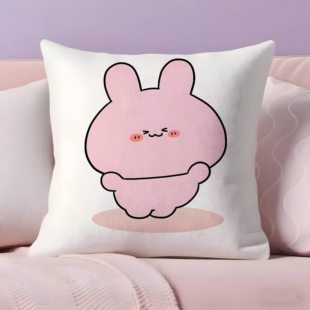 Cartoon A-Asamimichan Cute Bunny Pillow Case Ultra Soft Skin Friendly Fabric Cloud Like Comfort & Concealed Zipper