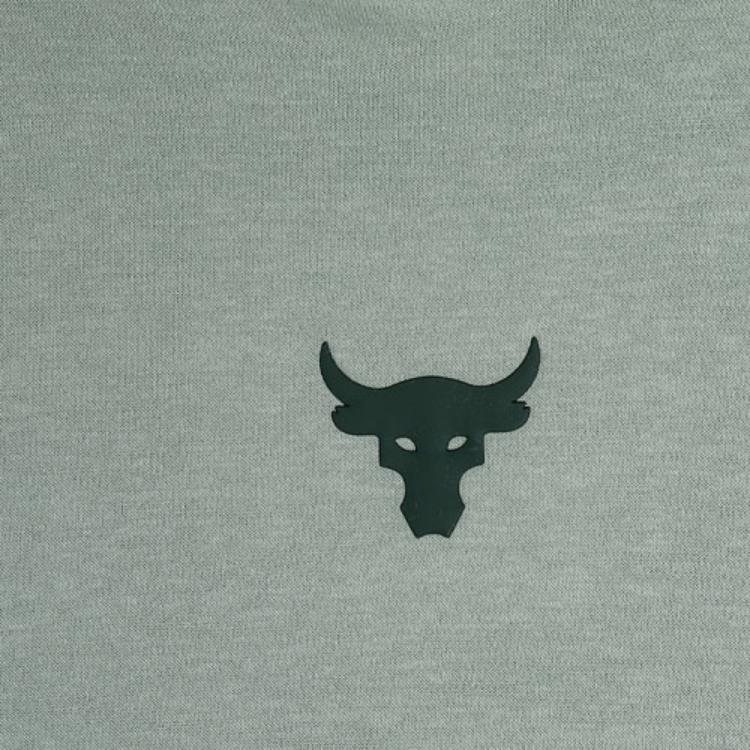 Under Armour Mikina s kapucí s grafickým logem Project Rock Pánské Mikiny Zelená 1357193-340
