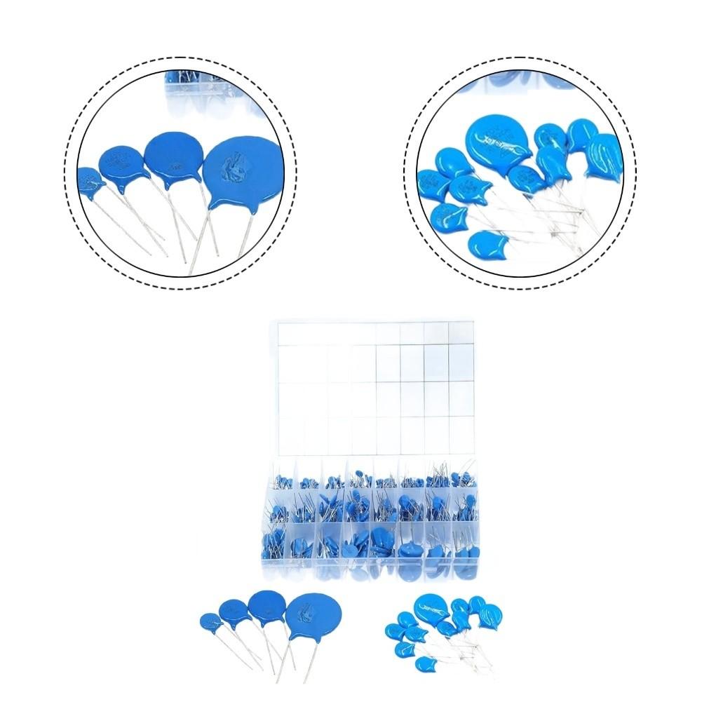 395PCS Value High Voltage Earthenware Capacitor Kit With Storage Box 5D431K To 20D390K Resistor For Repairs Tool Accessories