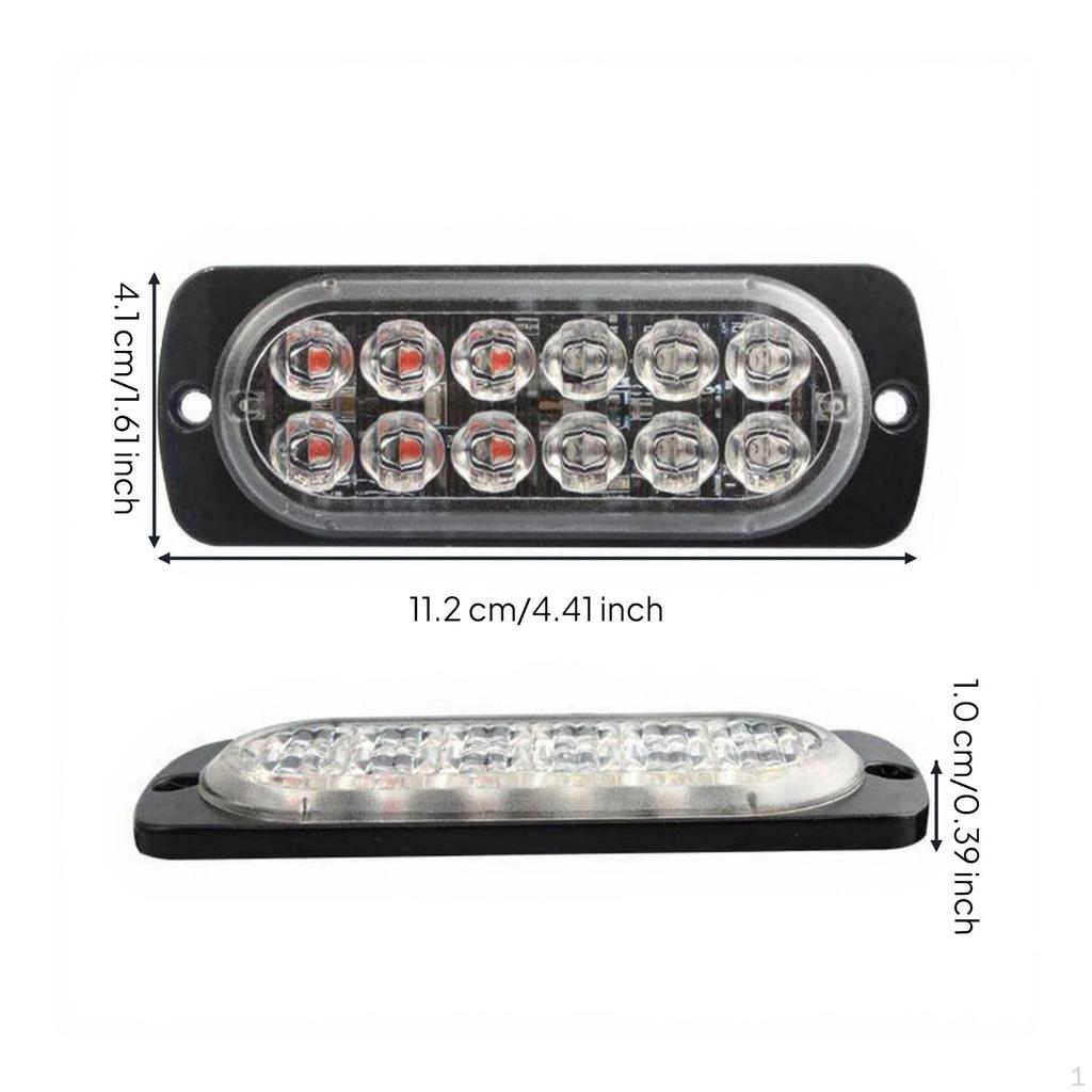 Lightemitting diode flash side marker light design, 1224V, waterproof, vehicle warning