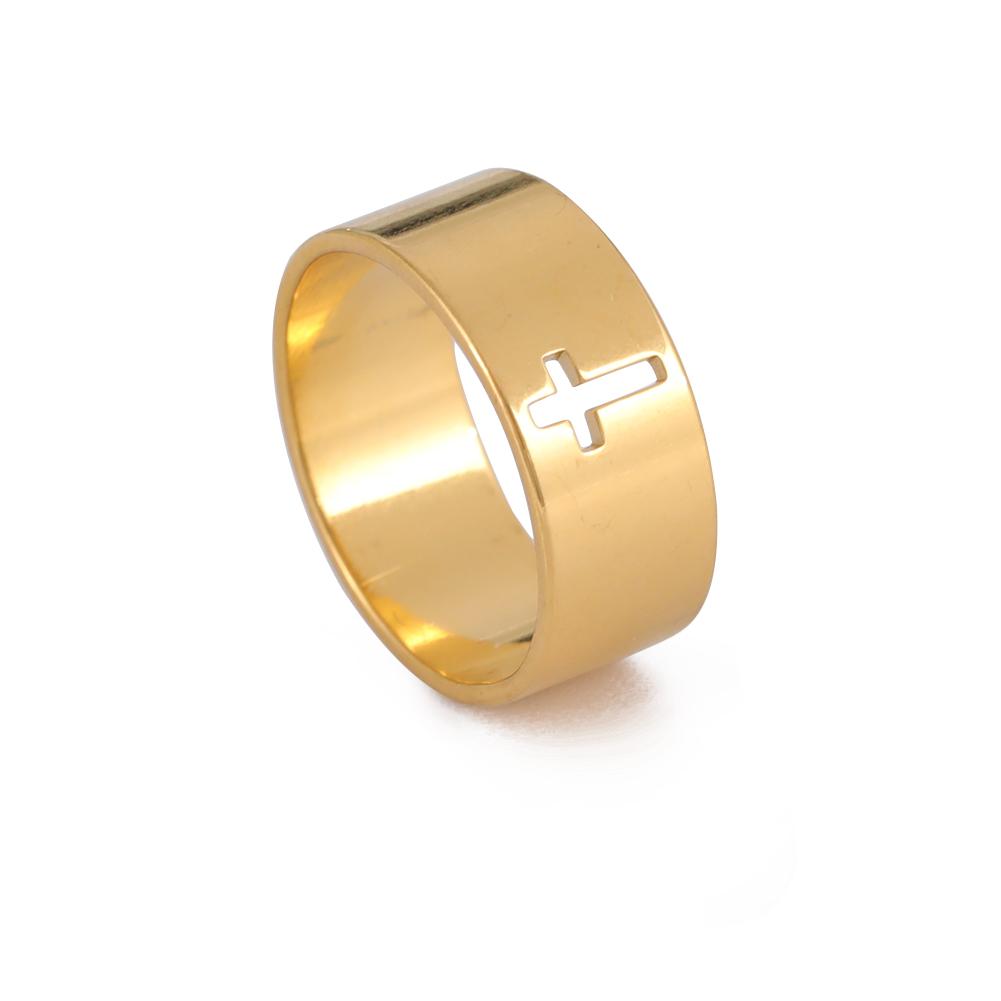 Stainless Steel Cross Rings for Women Men Christian Jesus Finger Rings Supernatural Jewelry Party Birthday Gift