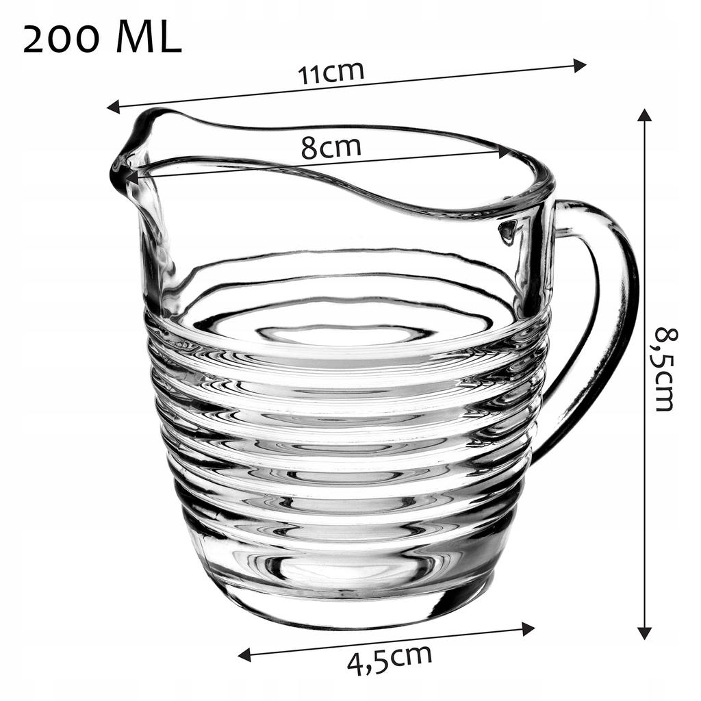 KADAX Dzbanek Na mleko Śmietankę mlecznik Szklany 200ml