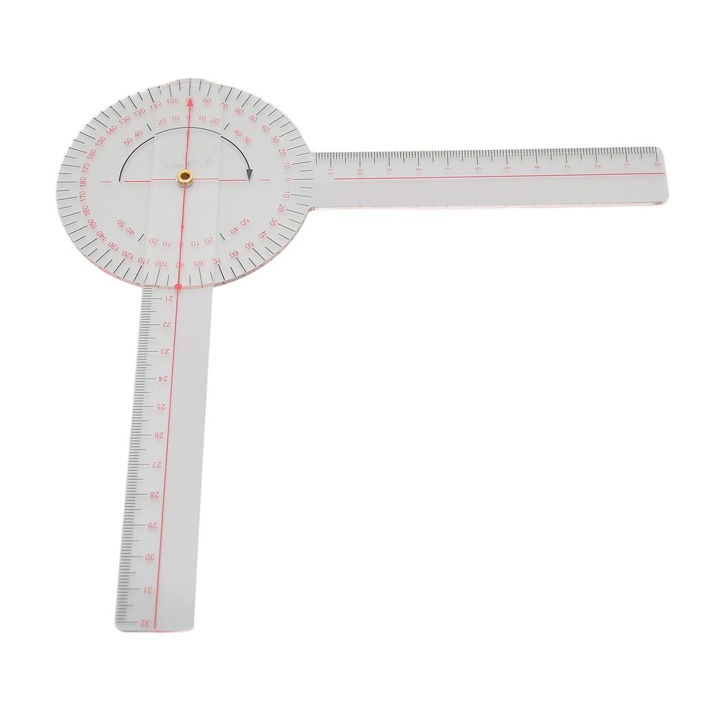 Kleines Gelenk-Goniometer, 360 Grad, klare Skala, Knie, Ellbogen, Finger, Goniometer-Werkzeug, transparent