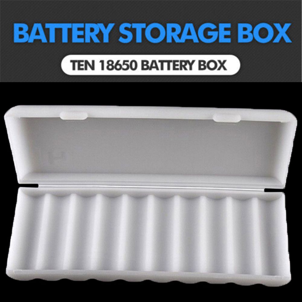 Portable PP Container 10X18650 18650 Battery Cover Battery Holder Storage Box Hard Case
