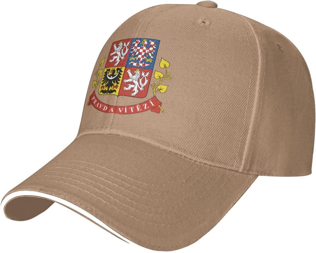 Czech Republic Coat Of Arms Baseball Cap Polyester Sun Protection Casual Adjustable Baseball Hat Unisex